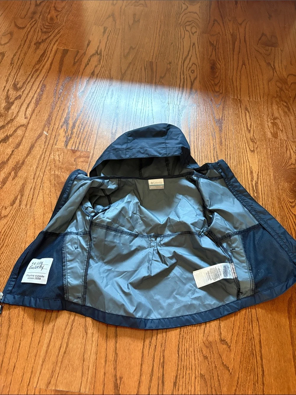 Columbia Kids Navy Hooded Rain Jacket